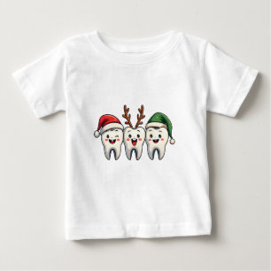 Camiseta De Bebé Navidades dentales Santa Floss Xmas Tree