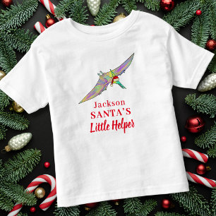 Camiseta De Bebé Navidades Dinosaur Santa Kids Personalizados