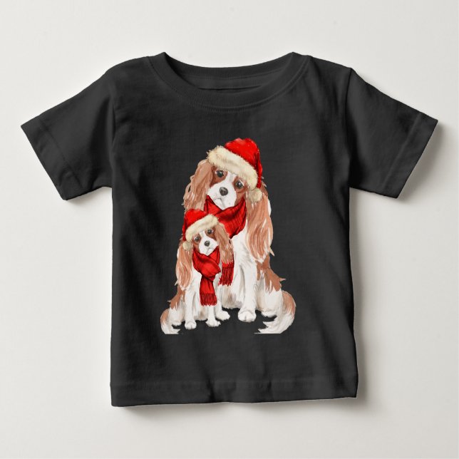 Camiseta De Bebé Navidades divertidos de Cocker Spaniels Flotan Nav (Anverso)