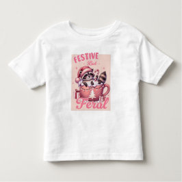 Camiseta De Bebé Navidades divertidos festivos pero Feral Raccoon