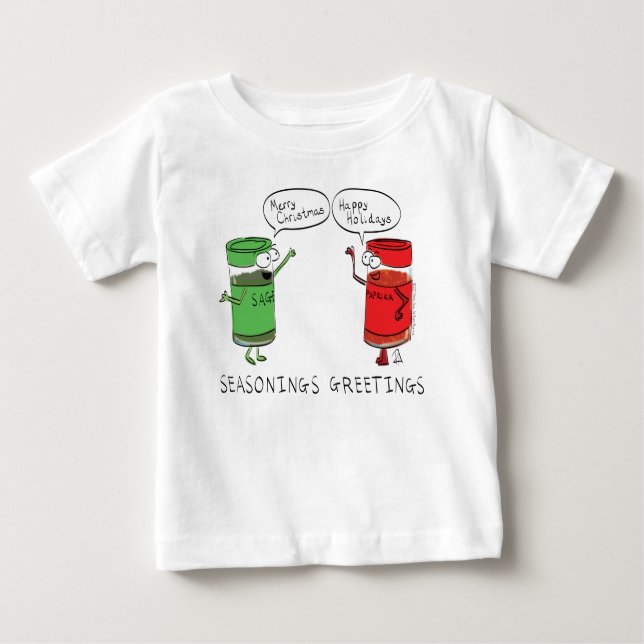 Camiseta De Bebé Navidades divertidos Personalizado Cocinando espec (Anverso)