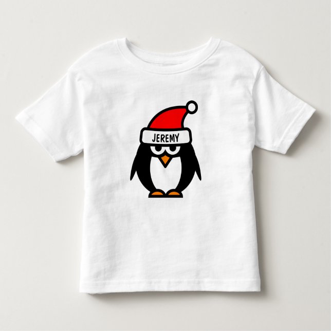 Camiseta De Bebé Navidades divertidos personalizado de pingüinos |  (Anverso)