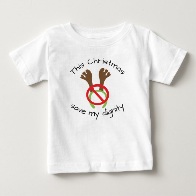 Camiseta De Bebé Navidades divertidos protestan contra Antler (Anverso)