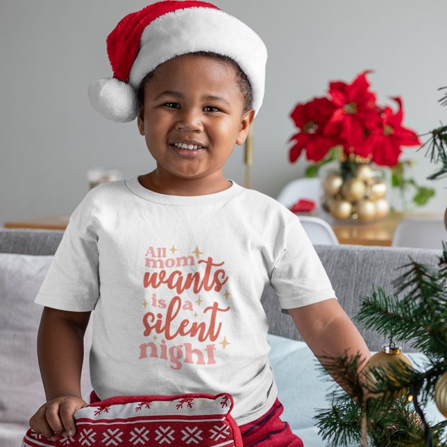 Camiseta De Bebé Navidades divertidos y amables celebran velada sil (Subido por el creador)