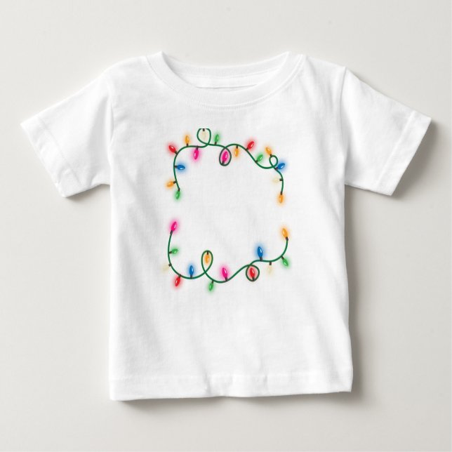 Camiseta De Bebé Navidades divertidos y brillantes alumbran Navidad (Anverso)