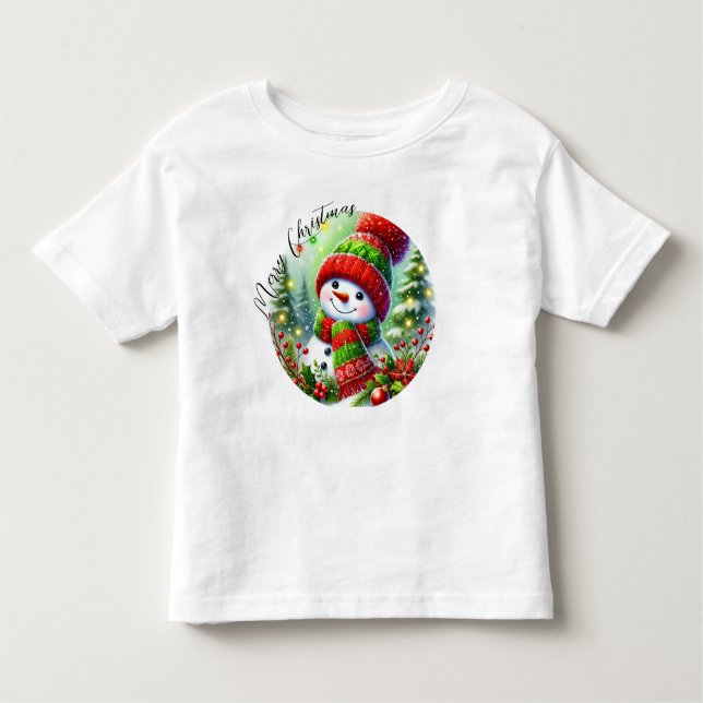 Camiseta De Bebé Navidades elegantes acuarela Botánica (Anverso)