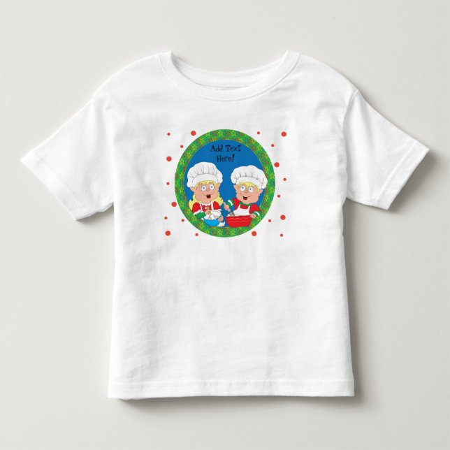 Camiseta De Bebé Navidades Elves Baking (Anverso)