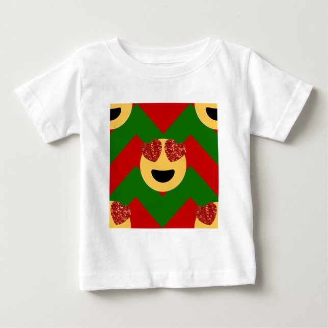 Camiseta De Bebé navidades emoji del ojo del corazón (Anverso)