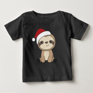 Camiseta De Bebé Navidades espumosos Nieve Animales de Invierno Slo