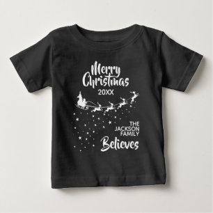 Camiseta De Bebé Navidades Familia de vacaciones de renos de trineo