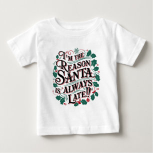 Camiseta De Bebé Navidades familiares Tees   Razón por la que Santa