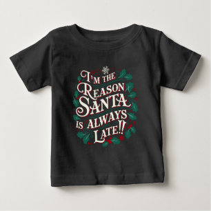 Camiseta De Bebé Navidades familiares Tees   Razón por la que Santa