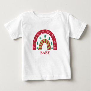 Camiseta De Bebé Navidades familiares únicos Boho Rainbow