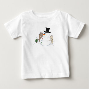 Camiseta De Bebé Navidades felices Ilustracion Snowman