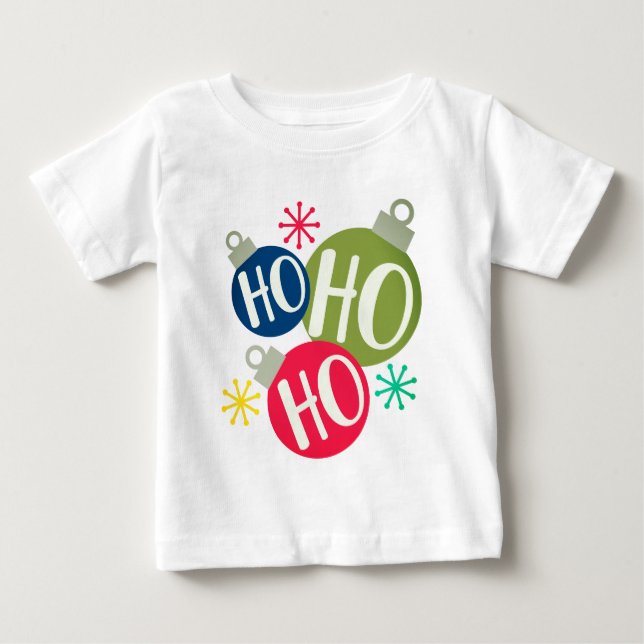 Camiseta De Bebé Navidades festivos Ho Ho Ho Ho Xmas Matanza famili (Anverso)