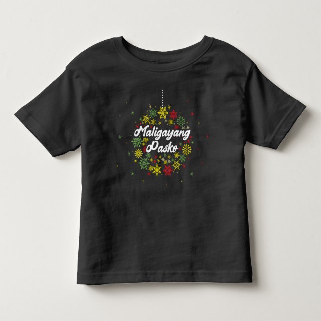 Camiseta De Bebé Navidades filipinos Maligayang Pasko Toddler T-s (Anverso)
