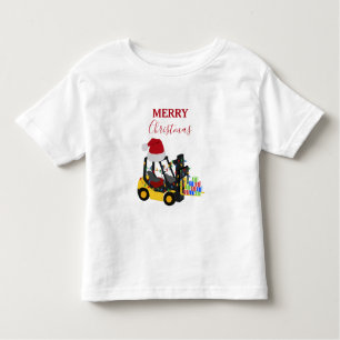 Camiseta De Bebé Navidades Forklift Truck