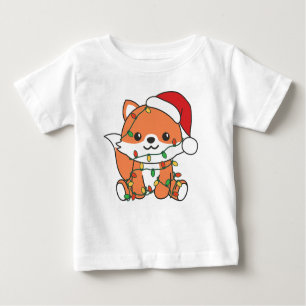 Camiseta De Bebé Navidades Fox de Animales de Invierno