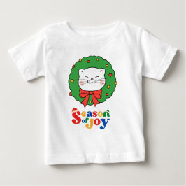 Camiseta De Bebé Navidades gatos kawaii comieron una temporada de a
