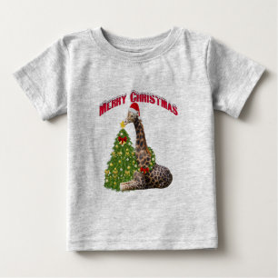 Camiseta De Bebé Navidades Giraffe