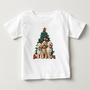 Camiseta De Bebé Navidades Goldendoodle Dogs