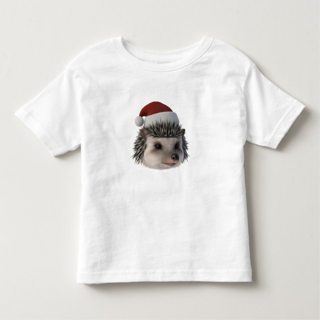 Camiseta De Bebé Navidades Hedgehog O Opossum Usando Santa Costum (Anverso)