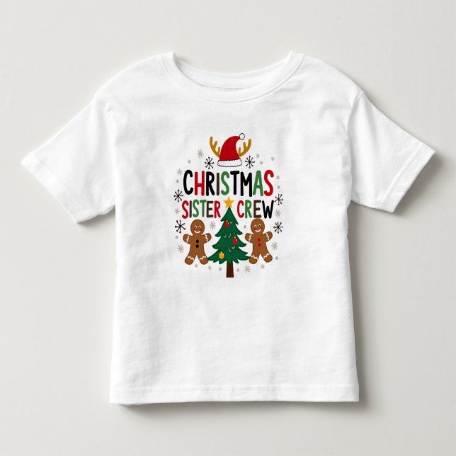 Camiseta De Bebé Navidades Hermanas de la Tripulación Festividad de (Anverso)