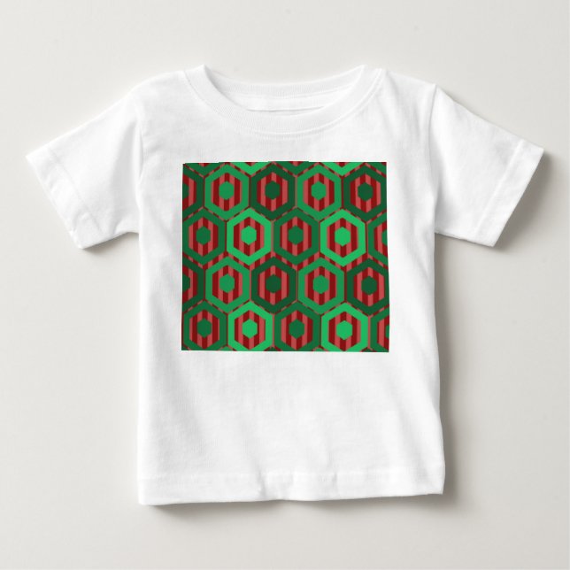 Camiseta De Bebé Navidades Hexagons (Anverso)