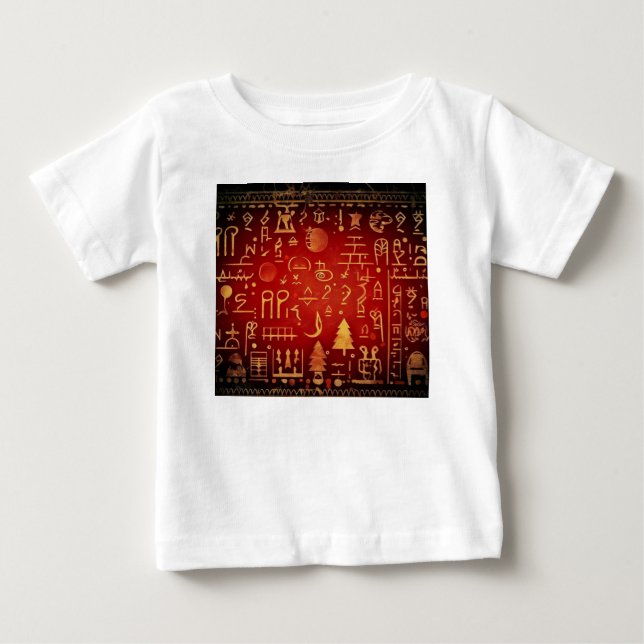 Camiseta De Bebé Navidades Jeroglíficos Egipcios 4 (Anverso)