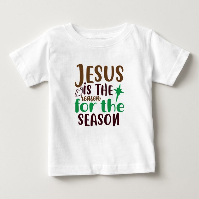 Camiseta De Bebé Navidades Jesús es la razón de la temporada (Anverso)