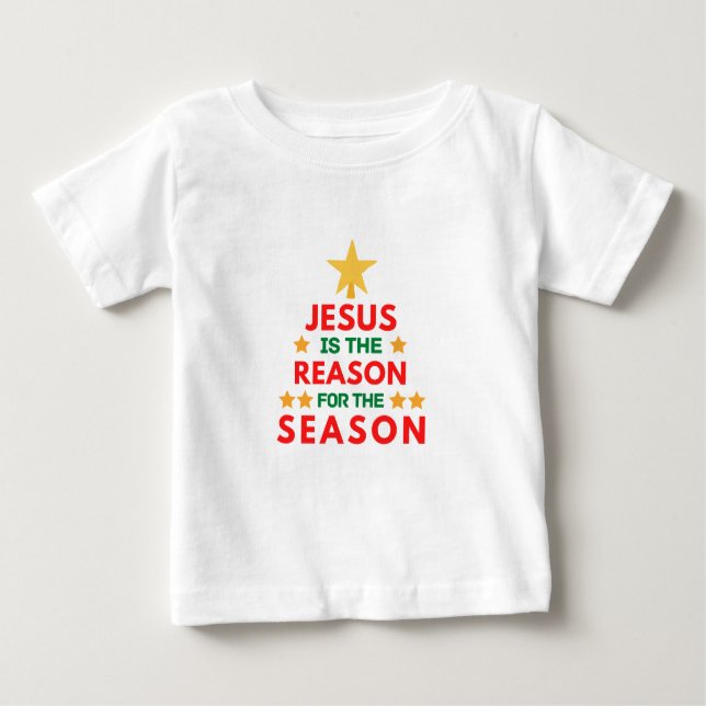 Camiseta De Bebé Navidades Jesús es la razón de la temporada (Anverso)
