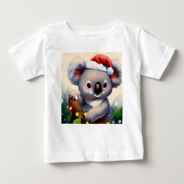 Camiseta De Bebé Navidades Koala 2 (Anverso)