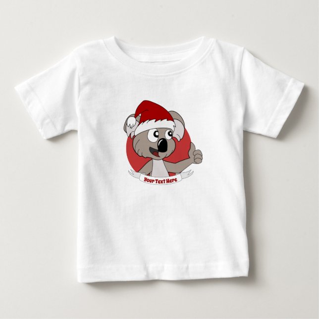 Camiseta De Bebé Navidades koala personalizado (Anverso)