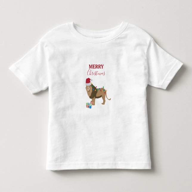 Camiseta De Bebé Navidades leen divertidos animales con Santa Hat (Anverso)