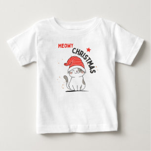 Camiseta De Bebé Navidades Meowy