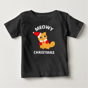 Camiseta De Bebé Navidades Meowy
