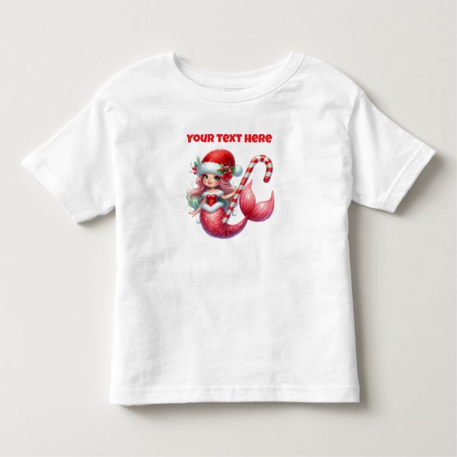 Camiseta De Bebé Navidades Mermaid Toddler T-Shirt (Anverso)