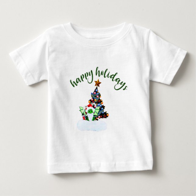 Camiseta De Bebé Navidades merry y mágicos con un giro drástico (Anverso)