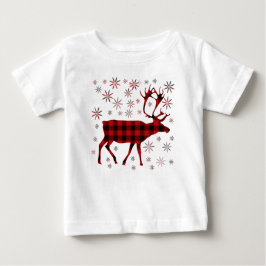 Camiseta De Bebé Navidades Moose, venado, alce, caribú, águilas roj