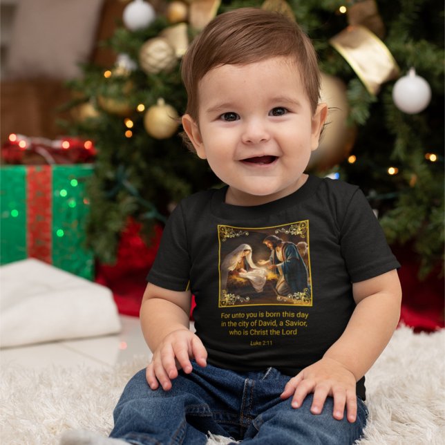 Camiseta De Bebé Navidades Natividad Sagrada Familia Religiosa Luca (Subido por el creador)