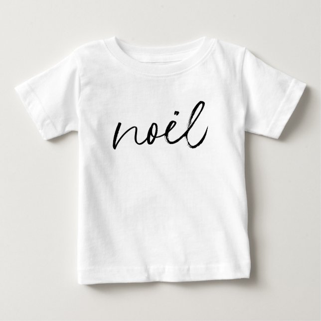Camiseta De Bebé Navidades Noel Manejo Minimal Elegante (Anverso)