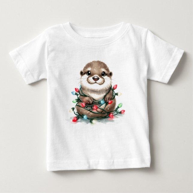 Camiseta De Bebé Navidades Otter (Anverso)