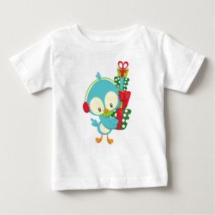 Camiseta De Bebé Navidades Pájaro, pájaro lindo, regalos, regalos,