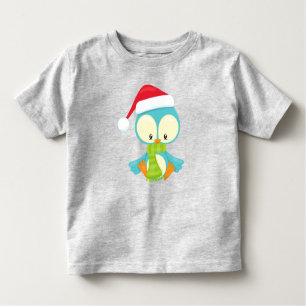 Camiseta De Bebé Navidades Pájaros, Pájaros Con Gorra, Pájaros Con 