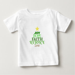 Camiseta De Bebé Navidades Palabras Árbol de Navidad