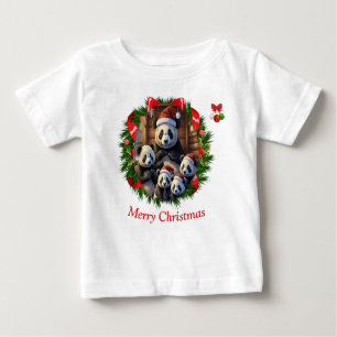 Camiseta De Bebé Navidades Panda Bear