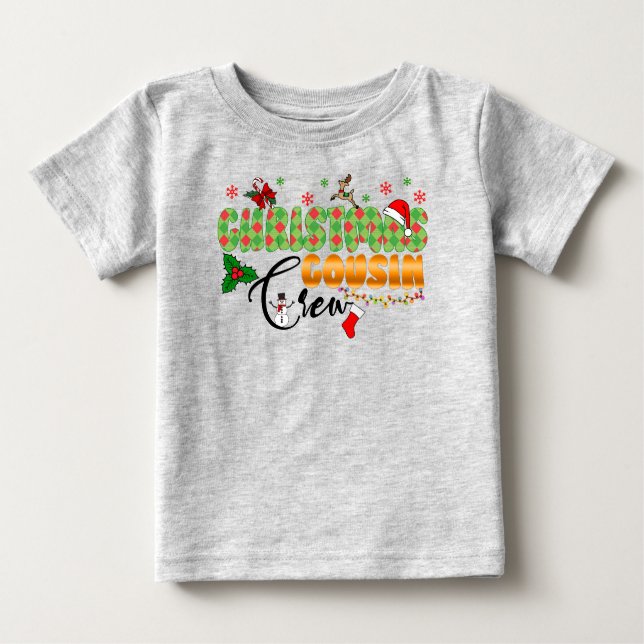 Camiseta De Bebé Navidades pareja de familiares de primos de tripul (Anverso)