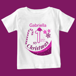 Camiseta De Bebé Navidades personalizados beben "Mis primeros Navid