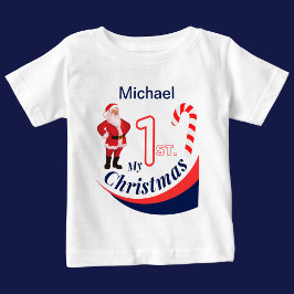 Camiseta De Bebé Navidades personalizados beben "Mis primeros Navid