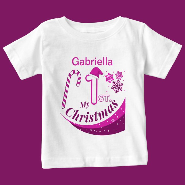 Camiseta De Bebé Navidades personalizados beben "Mis primeros Navid (Subido por el creador)